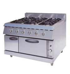 Gas Range With 6-Burners & Gas Oven