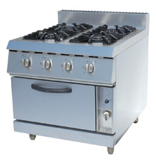 Gas Range With 4-Burners & Gas Oven